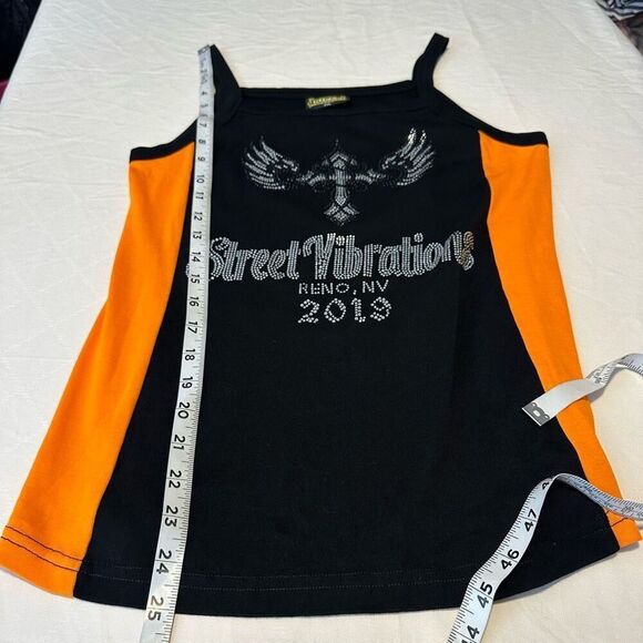 Biker Clothing Women Street Vibrations Tank Top Rhinestone Embellished Y2K Inspo - Picture 6 of 7